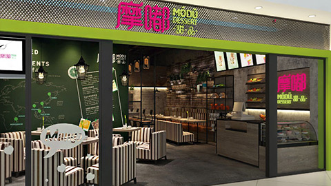 甜品店鋪設(shè)計，餐飲店鋪設(shè)計